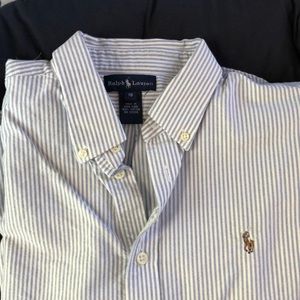 NEW Boys Ralph Lauren Blue pin stripe button down